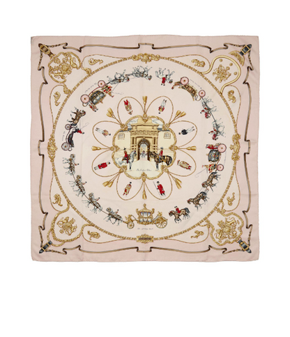 Carré de soie Hermès signé Jean de Fougerolles