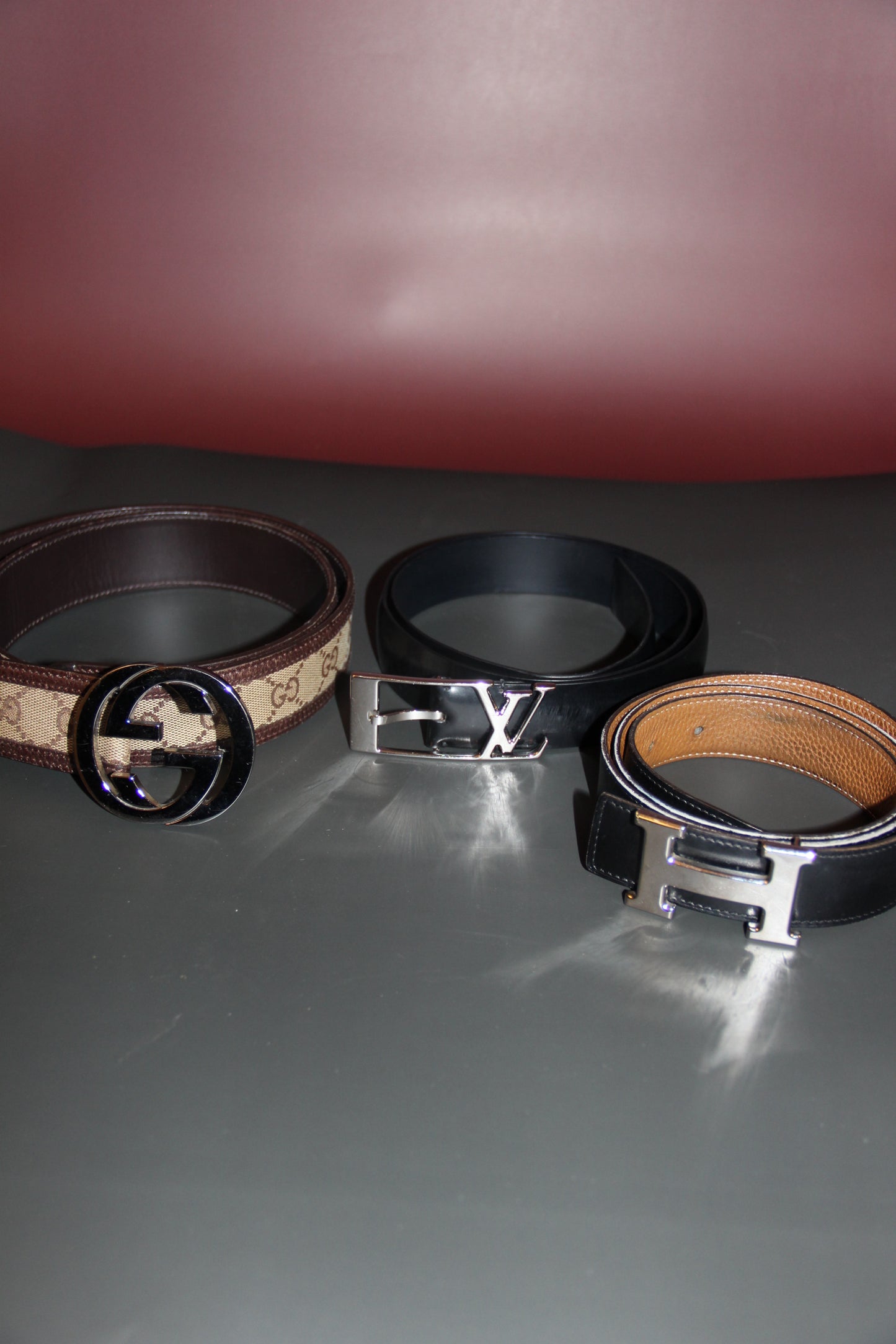 Ceinture Gucci Boucle GG Enlacés pour Homme