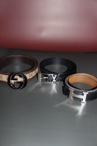 Ceinture Gucci Boucle GG Enlacés pour Homme