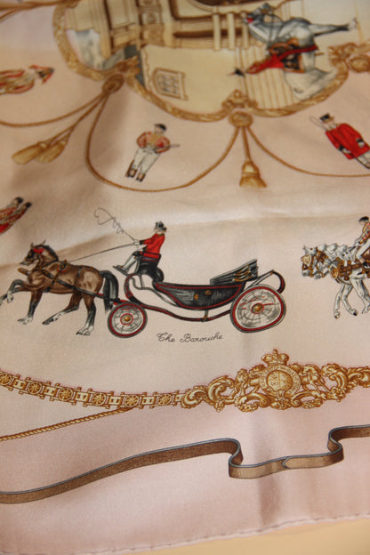 Carré de soie Hermès signé Jean de Fougerolles