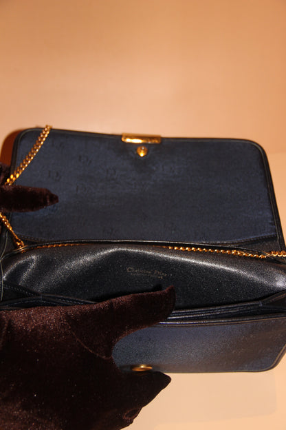 Pochette - Bandoulière Christian Dior en Vinyle Noir & chaîne