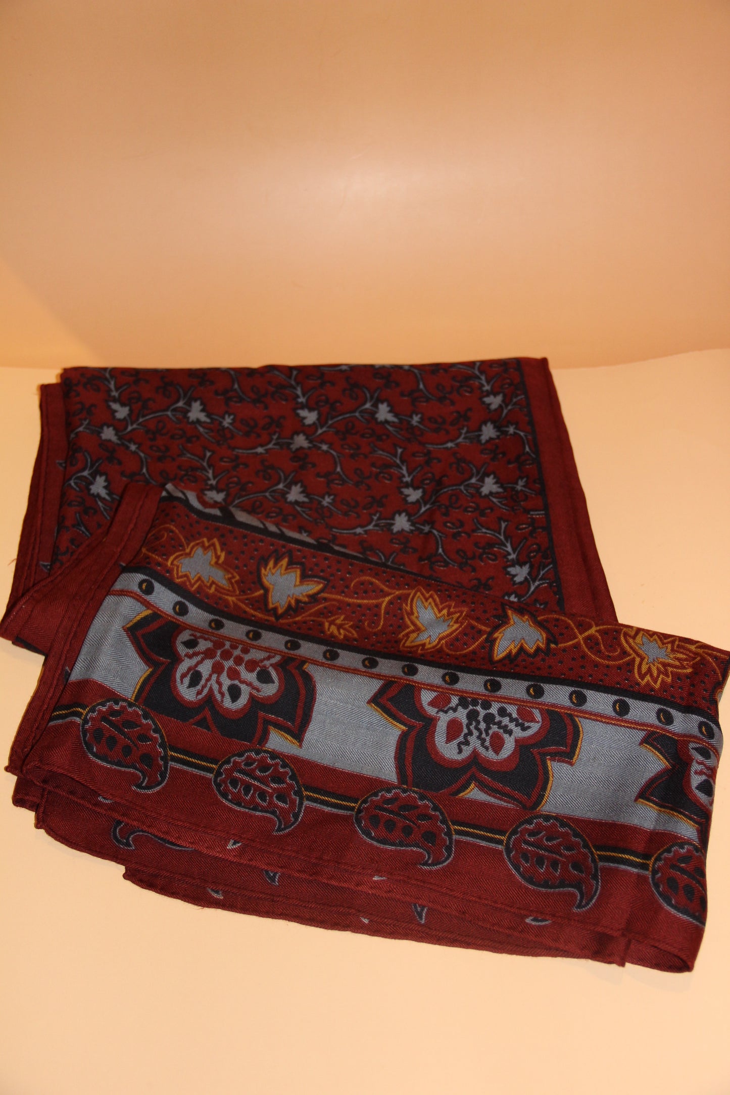 Large Hermès cashmere and silk shawl by Christine Henry