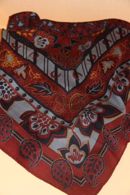 Large Hermès cashmere and silk shawl by Christine Henry