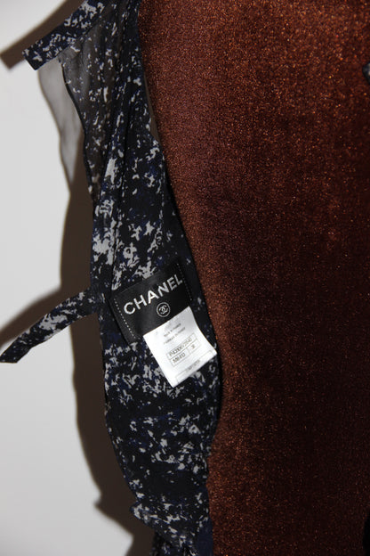 Robe en soie Chanel à bretelles T.38 / M