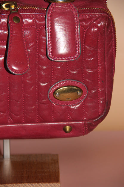 Sac Chloé modèle 'Bay' en cuir rouge