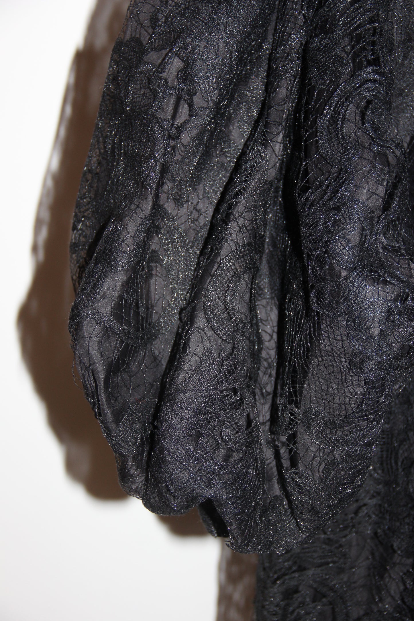 Robe Max Chaoul de couture noire en dentelle T. XXL /44