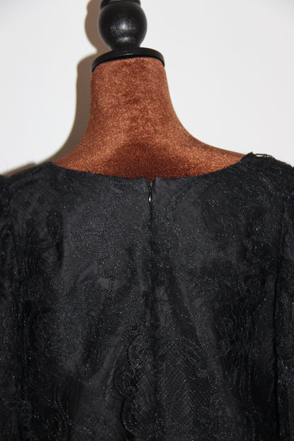 Robe Max Chaoul de couture noire en dentelle T. XXL /44