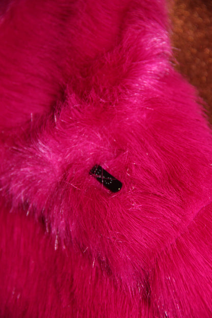 Blouson Karl Lagerfeld en fausse fourrure Fuchsia T.XL