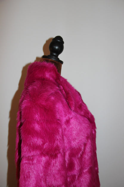 Blouson Karl Lagerfeld en fausse fourrure Fuchsia T.XL