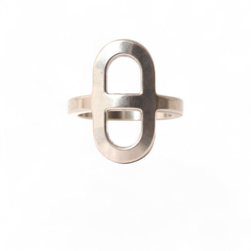 Bague Hermès modèle Chaîne d'Ancre en argent taille 51